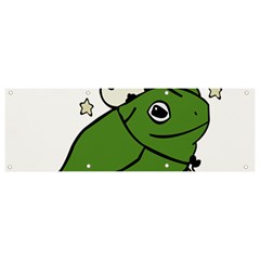 Frog With A Cowboy Hat Banner And Sign 9  X 3  by Teevova