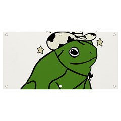 Frog With A Cowboy Hat Banner And Sign 4  X 2  by Teevova