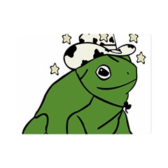 Frog With A Cowboy Hat One Side Premium Plush Fleece Blanket (mini) by Teevova