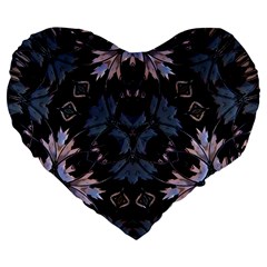 M G Large 19  Premium Flano Heart Shape Cushions by MRNStudios