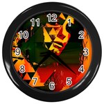 Counting Coup Wall Clock (Black) Front