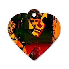 Counting Coup Dog Tag Heart (one Side) by MRNStudios