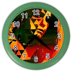 Counting Coup Color Wall Clock by MRNStudios