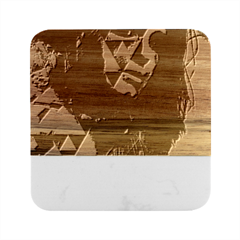 Counting Coup Marble Wood Coaster (square) by MRNStudios