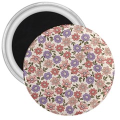 Flowers Petals Plants Floral Print Pattern Design 3  Magnets by Ravend