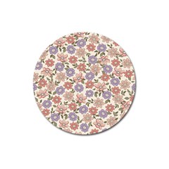 Flowers Petals Plants Floral Print Pattern Design Magnet 3  (round) by Ravend