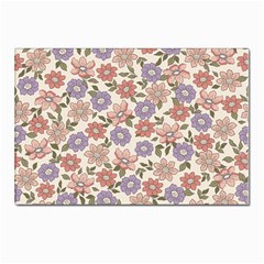 Flowers Petals Plants Floral Print Pattern Design Postcards 5  X 7  (pkg Of 10) by Ravend