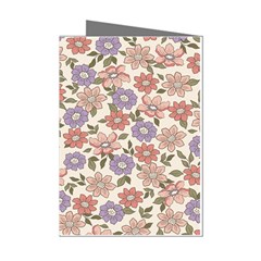 Flowers Petals Plants Floral Print Pattern Design Mini Greeting Cards (pkg Of 8) by Ravend