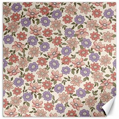 Flowers Petals Plants Floral Print Pattern Design Canvas 12  X 12  by Ravend