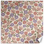 Flowers Petals Plants Floral Print Pattern Design Canvas 12  x 12  11.4 x11.56  Canvas - 1