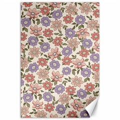 Flowers Petals Plants Floral Print Pattern Design Canvas 12  X 18  by Ravend