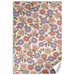 Flowers Petals Plants Floral Print Pattern Design Canvas 24  X 36  by Ravend