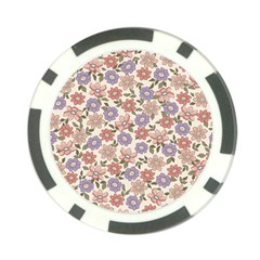 Flowers Petals Plants Floral Print Pattern Design Poker Chip Card Guard by Ravend