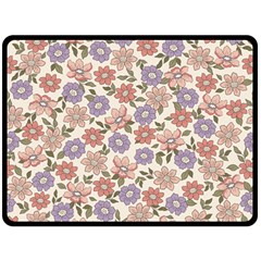 Flowers Petals Plants Floral Print Pattern Design One Side Fleece Blanket (large) by Ravend