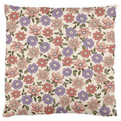 Flowers Petals Plants Floral Print Pattern Design Large Cushion Case (one Side) by Ravend