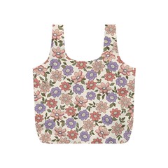 Flowers Petals Plants Floral Print Pattern Design Full Print Recycle Bag (s)