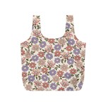 Flowers Petals Plants Floral Print Pattern Design Full Print Recycle Bag (S) Front