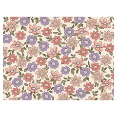 Flowers Petals Plants Floral Print Pattern Design One Side Premium Plush Fleece Blanket (extra Small) by Ravend