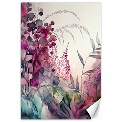 Ai Generated Flowers Watercolour Nature Plant Canvas 12  X 18  by Ravend