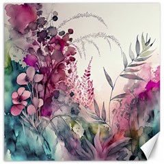 Ai Generated Flowers Watercolour Nature Plant Canvas 16  X 16  by Ravend