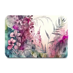 Ai Generated Flowers Watercolour Nature Plant Plate Mats by Ravend