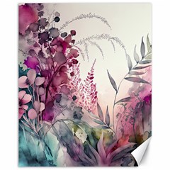 Ai Generated Flowers Watercolour Nature Plant Canvas 11  X 14  by Ravend