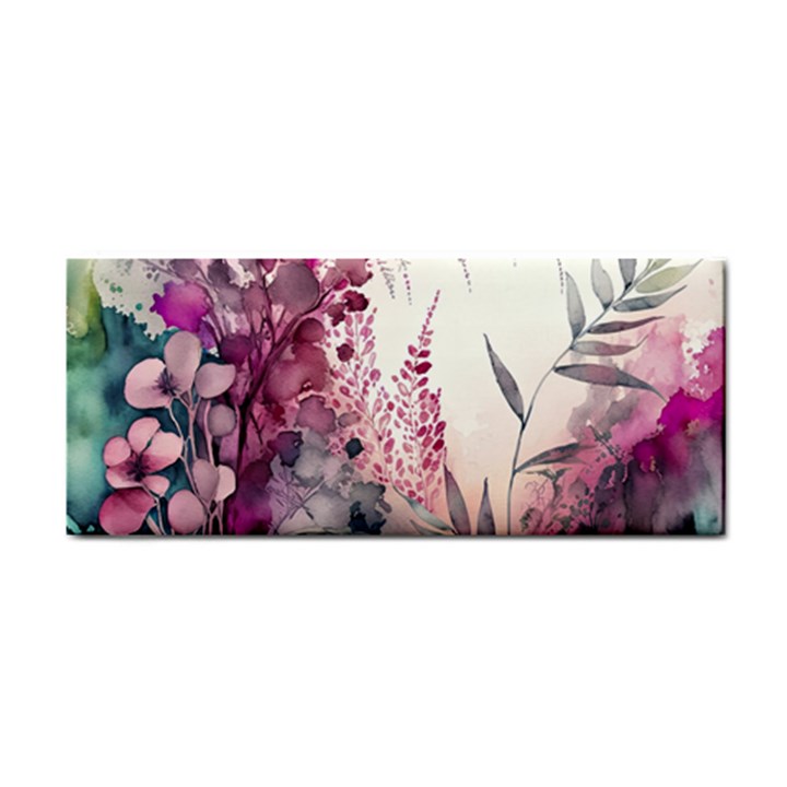 Ai Generated Flowers Watercolour Nature Plant Hand Towel