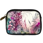 Ai Generated Flowers Watercolour Nature Plant Digital Camera Leather Case Front