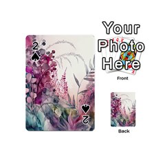 Ai Generated Flowers Watercolour Nature Plant Playing Cards 54 Designs (mini)