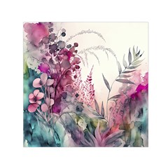 Ai Generated Flowers Watercolour Nature Plant Square Satin Scarf (30  X 30 ) by Ravend