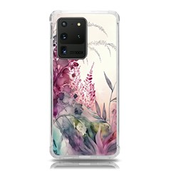 Ai Generated Flowers Watercolour Nature Plant Samsung Galaxy S20 Ultra 6 9 Inch Tpu Uv Case by Ravend