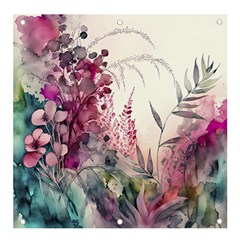 Ai Generated Flowers Watercolour Nature Plant Banner And Sign 4  X 4  by Ravend