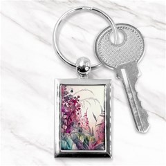 Ai Generated Flowers Watercolour Nature Plant Key Chain (rectangle) by Ravend