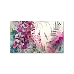 Ai Generated Flowers Watercolour Nature Plant Sticker Rectangular (10 Pack) by Ravend