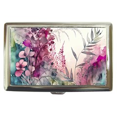 Ai Generated Flowers Watercolour Nature Plant Cigarette Money Case by Ravend