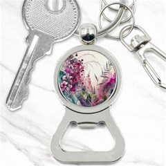 Ai Generated Flowers Watercolour Nature Plant Bottle Opener Key Chain by Ravend