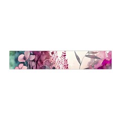 Ai Generated Flowers Watercolour Nature Plant Premium Plush Fleece Scarf (mini) by Ravend