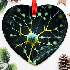 Ai Generated Neuron Network Connection Ornament (heart)