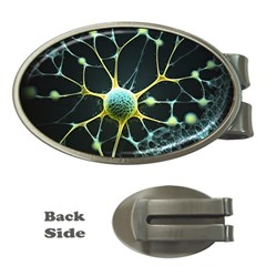 Ai Generated Neuron Network Connection Money Clips (oval)  by Ravend