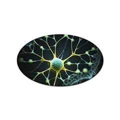 Ai Generated Neuron Network Connection Sticker Oval (10 Pack) by Ravend