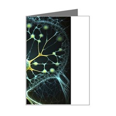 Ai Generated Neuron Network Connection Mini Greeting Card by Ravend