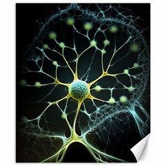 Ai Generated Neuron Network Connection Canvas 8  X 10  by Ravend