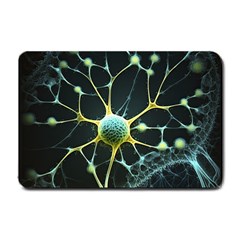 Ai Generated Neuron Network Connection Small Doormat by Ravend