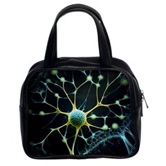 Ai Generated Neuron Network Connection Classic Handbag (two Sides) by Ravend