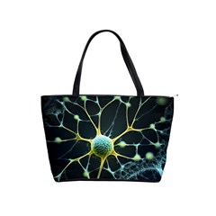 Ai Generated Neuron Network Connection Classic Shoulder Handbag by Ravend