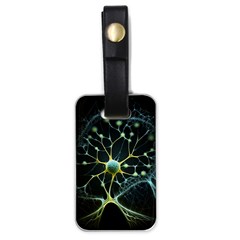 Ai Generated Neuron Network Connection Luggage Tag (one Side) by Ravend