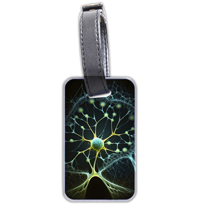 Ai Generated Neuron Network Connection Luggage Tag (two sides)