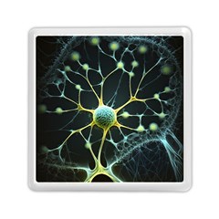 Ai Generated Neuron Network Connection Memory Card Reader (square) by Ravend