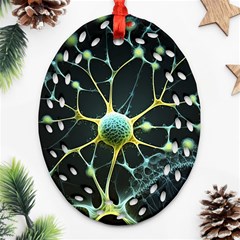 Ai Generated Neuron Network Connection Ornament (oval Filigree)