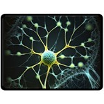 Ai Generated Neuron Network Connection Fleece Blanket (Large) 80 x60  Blanket Front